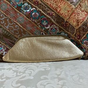 Vintage Kiss Lock Gold Clutch